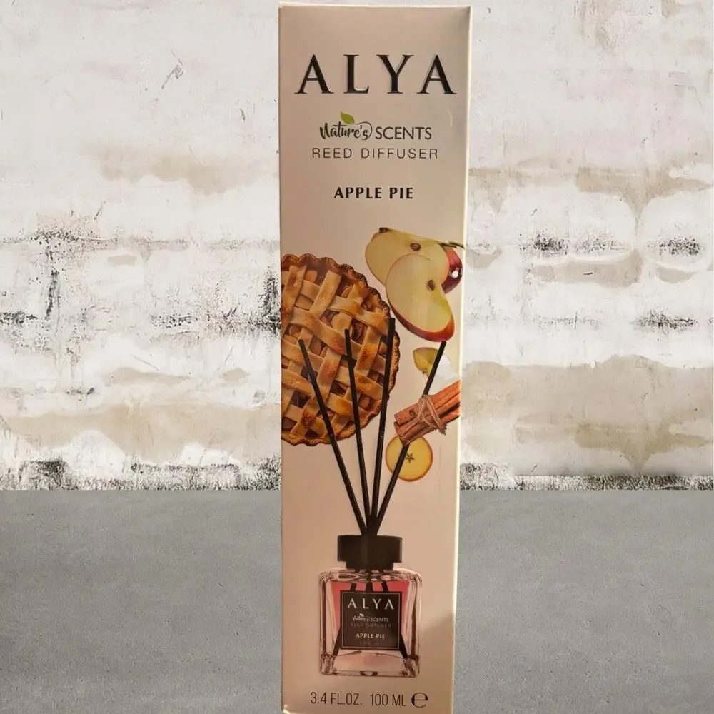 Alya Nature's Scents Reed Diffuser in Apple Pie NIB